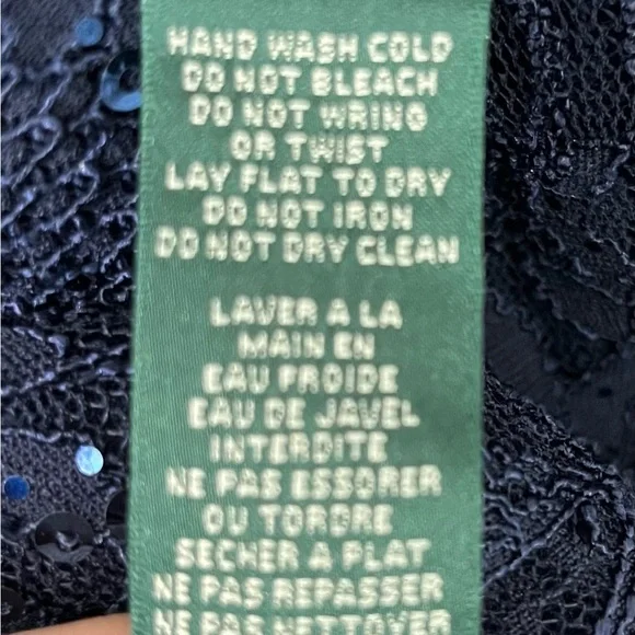 Ralph Lauren Navy Blue Lace Wedding Dress - Picture 6 of 6